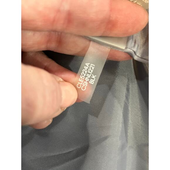 Calvin Klein Women's Single Breasted Lined Metal Button Black Suit Blazer Sz 16W - Picture 10 of 11